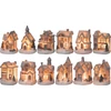 Kép 1/4 - Dekoráció MagicHome Karácsony, házikó, LED, beltéri, 7x6x10 cm, gyűjtőcsomag 12 db