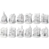 Kép 2/4 - Dekoráció MagicHome Karácsony, házikó, LED, beltéri, 7x6x10 cm, gyűjtőcsomag 12 db