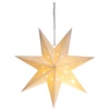 Kép 1/3 - Dekoráció MagicHome Karácsony, csillag, papír, 10 LED meleg fehér, 2xAA, egyszerű világítás, 40 cm