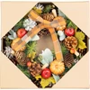 Kép 2/3 - Koszorú MagicHome Nature, függő, őszi, narancssárga, masnival, 30 cm