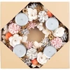 Kép 2/4 - Koszorú MagicHome, karácsonyi, adventi, rózsaszín-narancssárga, 30 cm