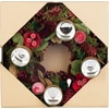 Kép 2/4 - Koszorú MagicHome, karácsonyi, adventi, piros, 30 cm
