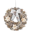 Kép 1/3 - Koszorú MagicHome, karácsonyi, függő, természetes, masnival, 30 cm