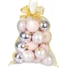 Kép 1/5 - Gömbök MagicHome Karácsony, készlet, 20 db, rózsaszín, vegyes, karácsonyfára, 6 cm