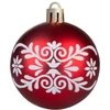 Kép 3/6 - Gömbök MagicHome Karácsony, 12 db, 6 cm, piros fehér ornamentikával, karácsonyfára