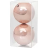 Kép 1/3 - Gömbök MagicHome Karácsony, 2 db, rózsaszín, karácsonyfára, 12 cm