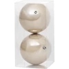 Kép 1/3 - Gömbök MagicHome Karácsony, 2 db, bézs, karácsonyfára, 12 cm