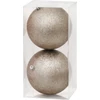 Kép 1/3 - Gömbök MagicHome Karácsony, 2 db, bézs, karácsonyfára, 12 cm