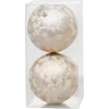 Kép 1/3 - Gömbök MagicHome Karácsony, 2 db, bézs, karácsonyfára, 12 cm