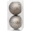 Kép 1/3 - Gömbök MagicHome Karácsony, 2 db, taupe, karácsonyfára, 12 cm