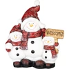 Kép 2/3 - Dekoráció MagicHome Karácsony, hóemberek, LED, 15.6x35.8x41 cm