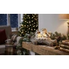 Kép 2/3 - Dekoráció MagicHome Karácsony, baglyok havas fatörzsön, LED, 20.5x49.5x27.5 cm