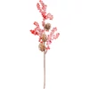 Kép 1/3 - Ág MagicHome Karácsony, bogyók tobozokkal, piros, 34 cm