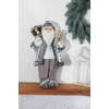 Kép 3/3 - Dekoráció MagicHome Karácsony, Mikulás szánkóval, fehér-szürke, 45 cm