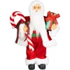 Kép 1/3 - Dekoráció MagicHome Karácsony, Mikulás, ajándékkal, piros, 45 cm