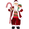 Kép 1/4 - Dekoráció MagicHome Karácsony, Mikulás, ajándékkal, piros, 60 cm