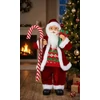 Kép 2/4 - Dekoráció MagicHome Karácsony, Mikulás, ajándékkal, piros, 60 cm