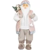 Kép 1/3 - Dekoráció MagicHome Karácsony, Mikulás, ajándékkal, rózsaszín-barna, 60 cm