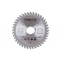 Lev Festa TCT körfűrész tárcsa, körfűrészlap 115x22mm, Z40, fához, Vídia lappal