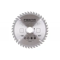 Lev Festa TCT körfűrész tárcsa, körfűrészlap 190x30mm, Z40, fához, Vídia lappal