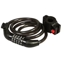 Lev biciklizár, kerékpár zár 120cm, átmérő 10mm, számzáras