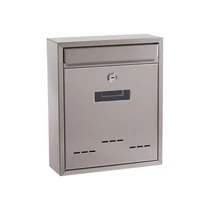 Lev postaláda 31x26x9cm, szürke, inox, rozsdamentes acél