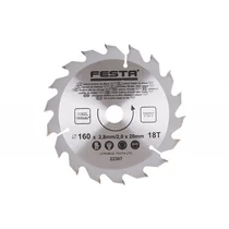 Lev Festa TCT körfűrész tárcsa, körfűrészlap 160x20mm, Z18, fához, Vídia lappal