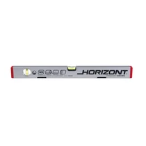 Lev Horizont alumínium vízmérték 50cm, 2 libellás, mágneses, gumi vég Lev Horizont alumínium vízmérték 50cm, 2 libellás, mágneses, gumi vég