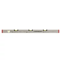 Lev Horizont alumínium vízmérték 80cm, 4 libellás, elhajlás beállításához 0°, 1°, 2°, gumi vég Lev Horizont alumínium vízmérték 80cm, 4 libellás, elhajlás beállításához 0°, 1°, 2°, gumi vég