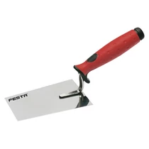 Lev Festa kőműveskanál, vakolókanál, rozsdamentes gumi markolat 120mm (B/8)