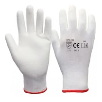 C22B PU mártott, fehér szerelőkesztyű, 6