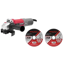 Csiszoló Worcraft AG08-125P, 710W, 125 mm, M14, sarok, PROMO + 2 tárcsa