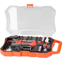 Csiszoló Strend Pro, mini, egyenes, fúráshoz és csiszoláshoz, 8 V, 1500 mAh, tartozékokkal