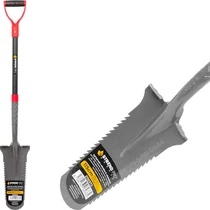 Ásó Strend Pro Garden ErgoBULL, drén, üvegszálas D-nyéllel 1150 mm