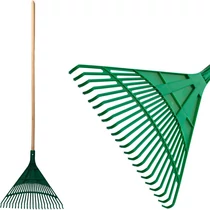 Strend Pro R122.WH lombseprű, 22 fog, 49 cm, legyező alakú, műanyag, fa nyél 1300 mm