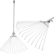 Levélgereblye Strend Pro R116-85, 15 lamellás, legyező, 850 g, fém nyél