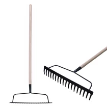Kerti gereblye Strend Pro R101, 18 fogú, fa nyél, 1600 mm