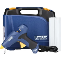 Pisztoly RAPID CG270, 10 db ragasztórúd, koffer, vezeték nélküli üzemmód, forró ragasztópisztoly, ol