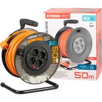 Kábel Strend Pro DG-FB04, hosszabbító, 50 m hosszúságú, dobon, 1,5 mm2 keresztmetszet