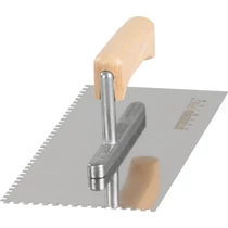 Simító Strend Pro Premium, HardWood, fa nyél, 270x130 mm, 4 mm-es fogazású, 0,7 mm, rozsdamentes acé