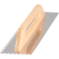 Simító Strend Pro Premium, HardWood, fa nyél, 480x130 mm, 8 mm-es fogazású, 0,7 mm, egyenes, rozsdam
