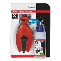 Kőműves zsinór KAPRO® 211, L-30 m, Easygrip™ felcsévélővel + kék kőműves jelölőpor
