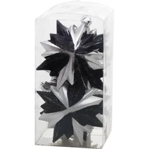 Dísz MagicHome, fekete-ezüst, 6 db, 8x9,5 cm, Karácsonyra