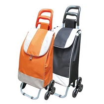 Kocsi Alfred, fekete, PE/PVC, EVA, 30 kg, 44x30x96 cm, bevásárló