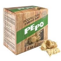 Gyújtós PE-PO®, faforgács, 32 db, grillhez, kályhához, kandallóhoz, kemencéhez