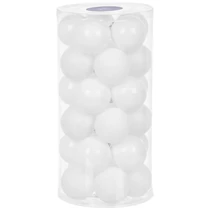 Gömbök MagicHome Karácsony, 30 db, fehér, fényes, vegyes, karácsonyfára, 6 cm