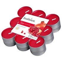 Gyertyák Bolsius Tealight True Scents, mécses, illatos, gránátalma, csomag 18 db