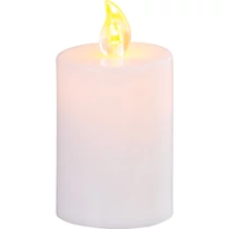 Gyertya MagicHome, LED, sírra, fehér, 2xAA, 5,5x10,5 cm, (2xAA elemmel együtt)