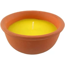 Gyertya Citronella, rovarriasztó, terrakotta, 220 g, 60x150 mm