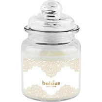 Gyertya Bolsius Arany csipke, Big Jar, illatos, karácsonyi, vanília, 32 óra, 79x129 mm, üvegben